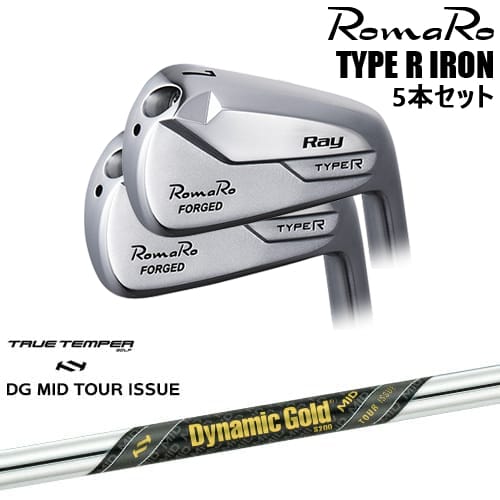RomaRo Ray TYPE R IRON アイアン5本set(6I-PW/7I-AW)[6P]ロマロROMARO Dynamic Gold MID TOUR ISSUE ツアーイシュー TRUE TEMPERトゥルーテンパー
