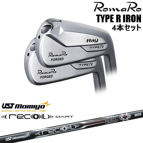 【OVDカスタム】RomaRo Ray TYPE R IRON アイアン4本set(7I-PW/8I-AW)[7P]ロマロROMARO Recoil DART リコイルダートUSTマミヤmamiya