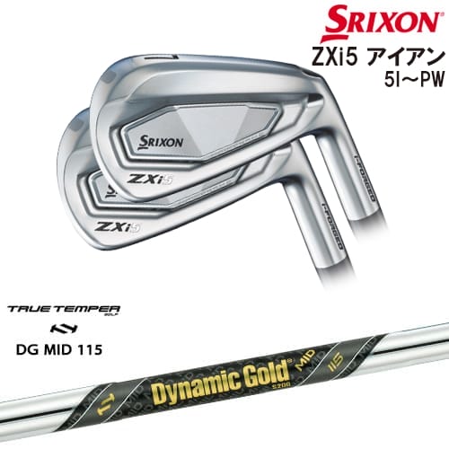 【OVDカスタム】SRIXON ZXi5 IRON アイアン6本set(5P-PW)[5P]スリクソンSRIXON Dynamic Gold MID 115 TRUE TEMPERトゥルーテンパー