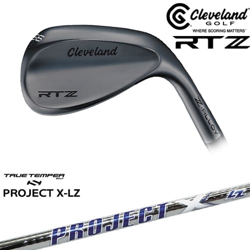 【OVDカスタム】クリーブランド RTZ ウェッジ ブラックサテン 右用[WD]ダンロップDUNLOP PROJECT X LZ プロジェクトX TRUE TEMPER