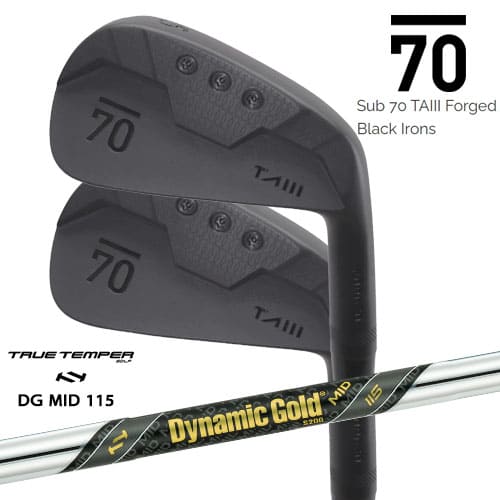 【在庫品即納】Sub 70 TAIII Forged Black Irons サブセブンティ アイアン6本セット(5I～PW) Dynamic Gold MID 115 TRUE TEMPERトゥルーテンパー｜カスタムクラブ工房 OVDGOLF