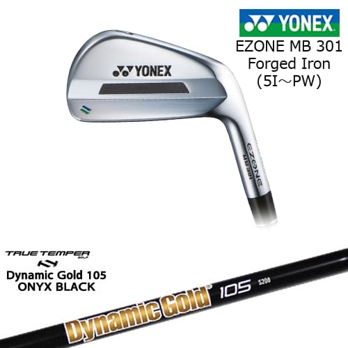 【岩井ツインズ】EZONE MB301 フォージドアイアン6本セット(5I-PW)[5P]ヨネックスYONEX DynamicGold105 ONYX BLACK オニキスTRUE TEMPER｜カスタムクラブ工房 OVDGOLF