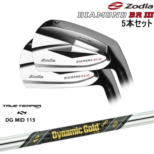 【OVDカスタム】DIAMOND BR III IRON アイアン5本set(6I-PW)[6P]ゾディアZODIA Dynamic Gold MID 115 TRUE TEMPERトゥルーテンパー