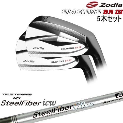 【OVDカスタム】DIAMOND BR III IRON アイアン5本set(6I-PW)[6P]ゾディアZODIA スチールファイバーi(テーパー) SteelFiberTRUE TEMPER