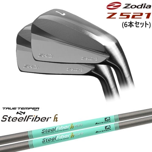 【OVDカスタム】Z521 アイアン6本set(5I-PW)[5P]ゾディアZODIA スチールファイバーh(パラレル) SteelFiberTRUE TEMPER