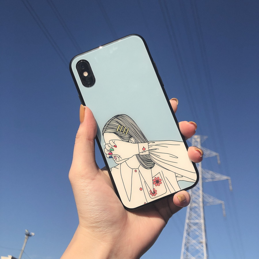 楽天市場 スマホケース ポイントカラー ネイルガール イラスト Iphoneケース A オーバーラップ楽天市場店