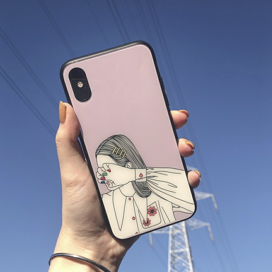 楽天市場 スマホケース ポイントカラー ネイルガール イラスト Iphoneケース A オーバーラップ楽天市場店