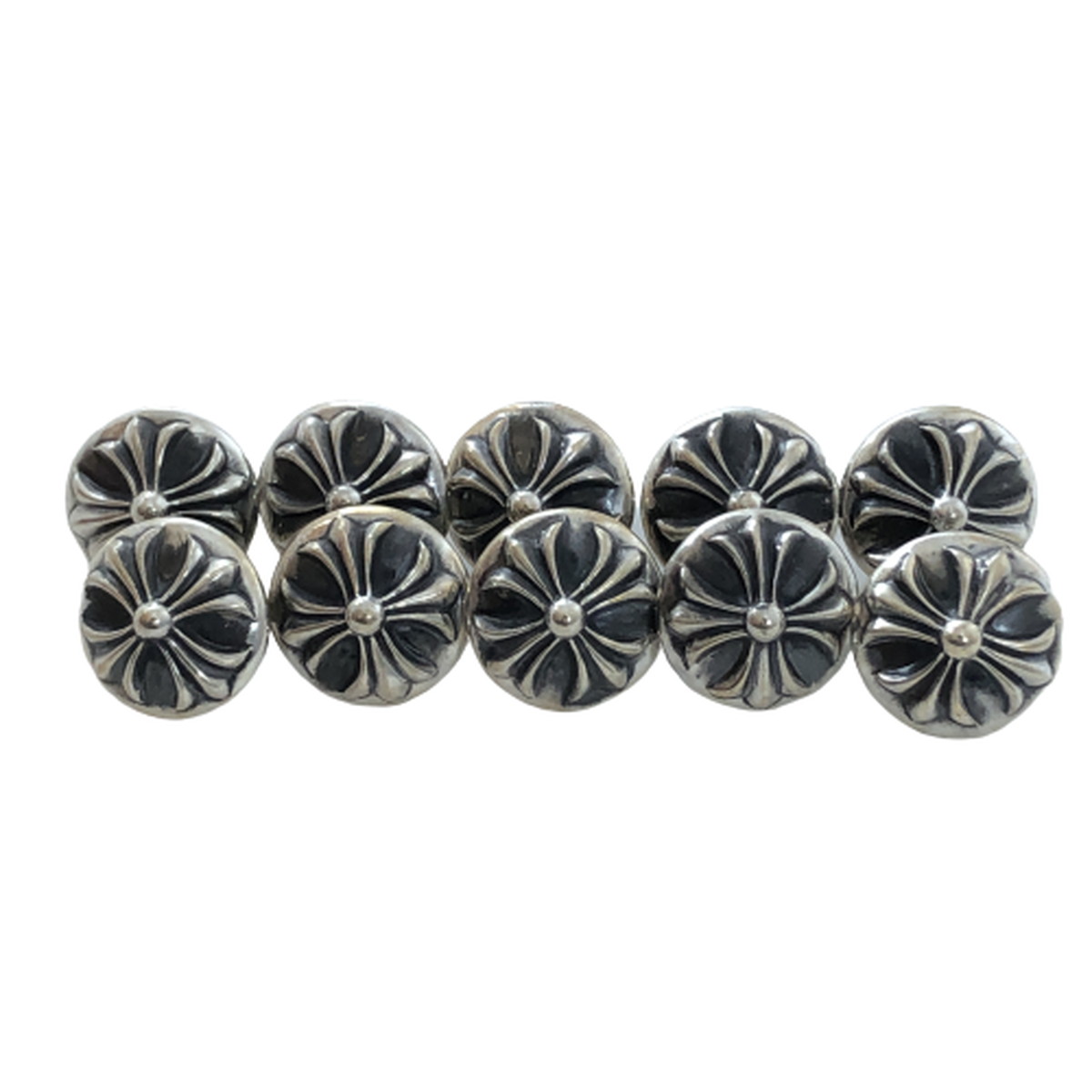 楽天市場 中古 クロムハーツ Chrome Hearts クロスボールボタン ボタン1個の価格です 純正パーツ シルバー メンズ レディース オーバーラップ楽天市場店