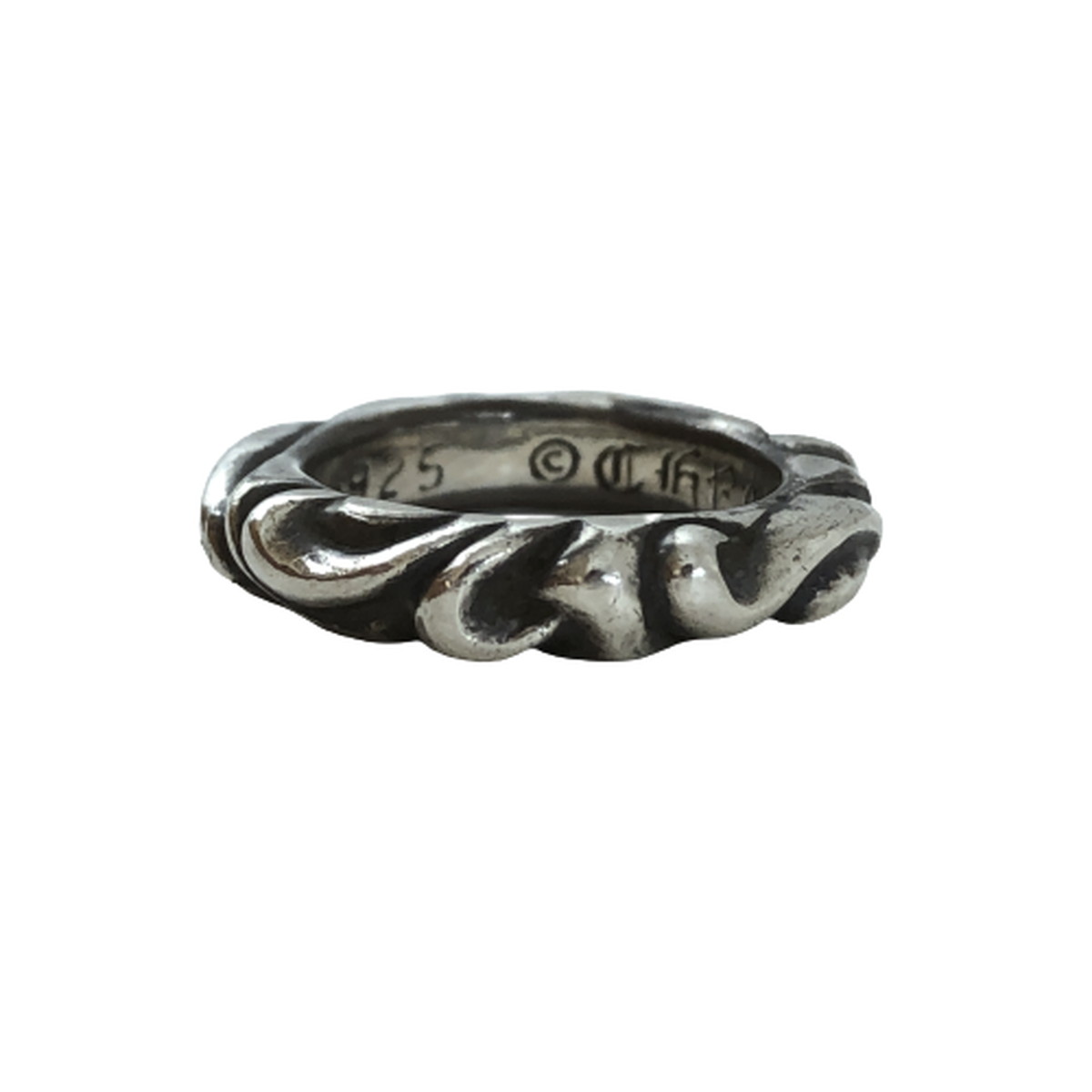 中古 クロムハーツ Chrome Hearts 輪 スクロールバンドリング 4ナンバー Scroll Band Ring 指輪 シルバー Bigcommerce How