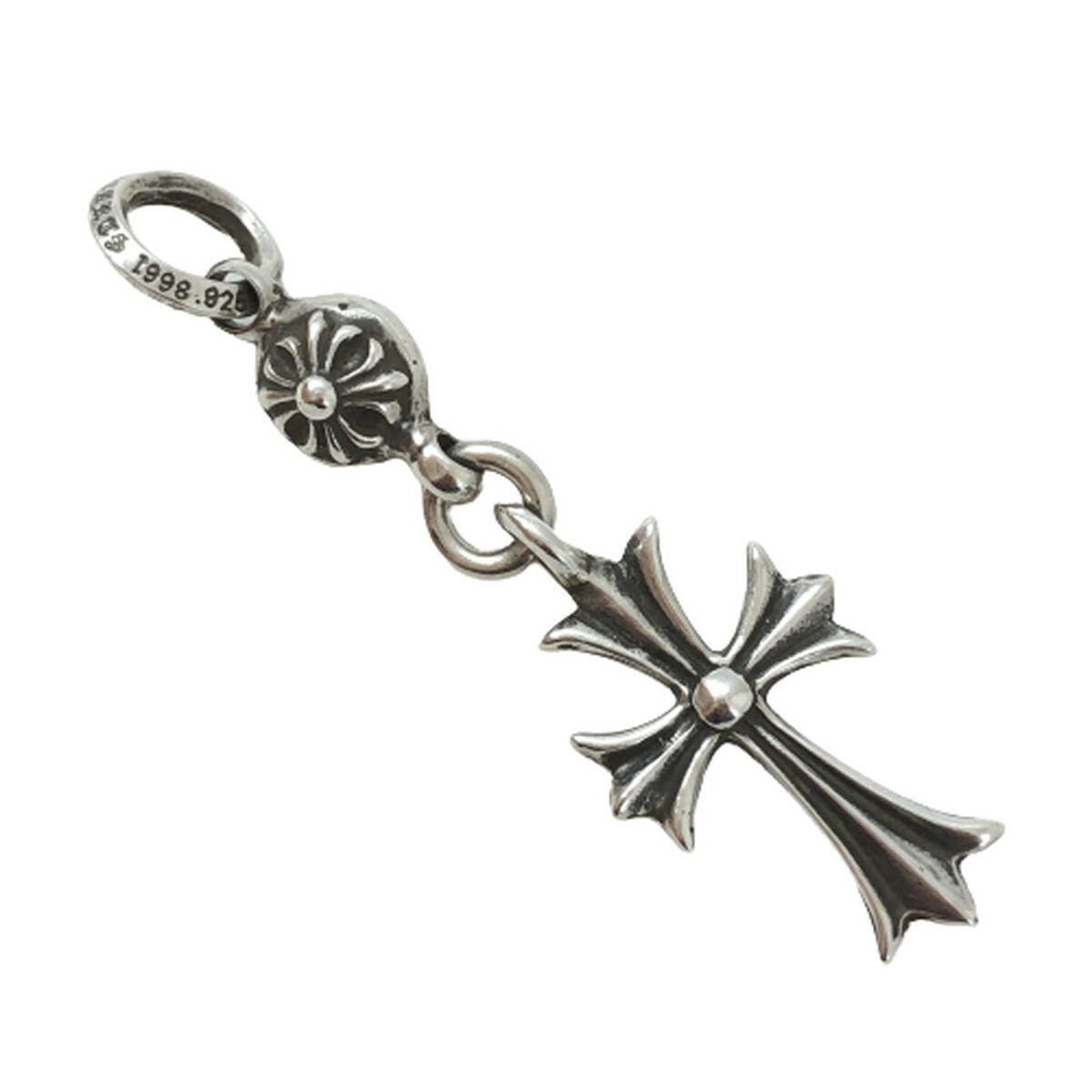 中古 クロムハーツ Chrome Hearts ネックレス 1ボールタイニーchクロス チャーム 現行 1b Tny Ch Crs ペンダント 1ball Tiny Cross シルバー Artisancorand Fr