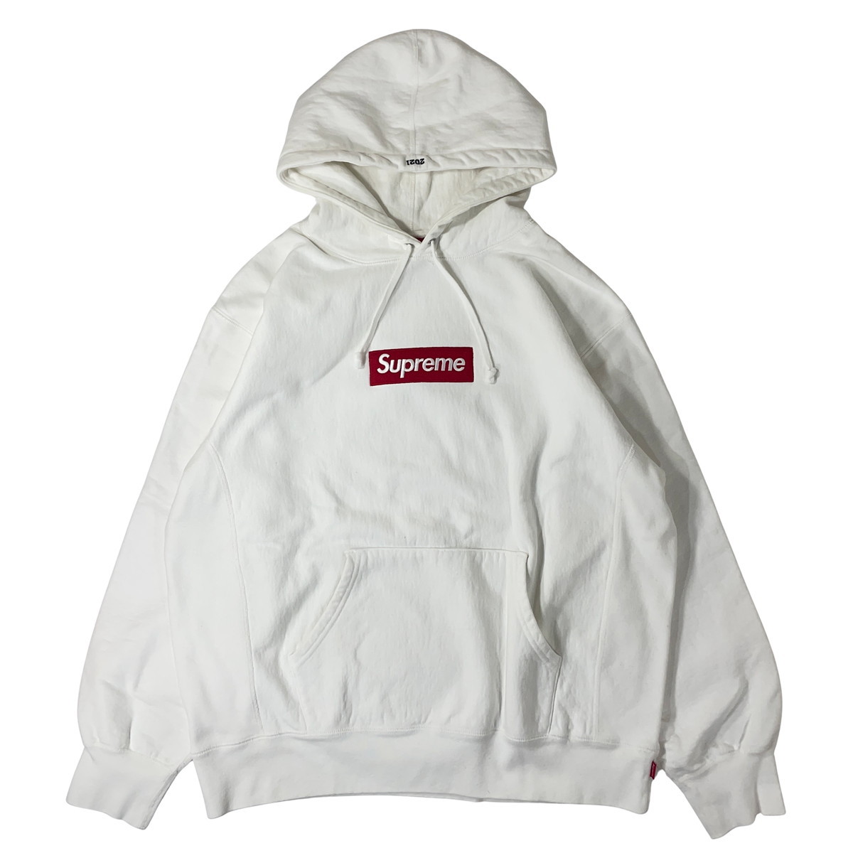 ホワイトパーカー シュプリーム Supreme BOX LOGOホワイト フード付きパーカー 2021年製 - メルカリ