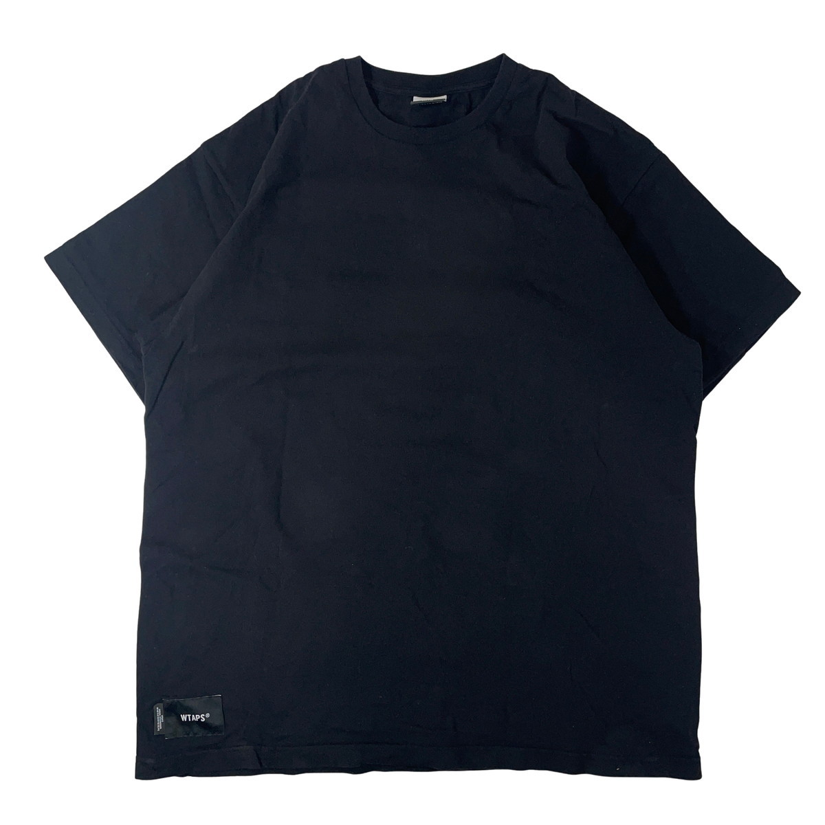 ダブルタップス Wtaps LABEL SS COTTON ラベル Tシャツ レーベル バックプリント 231ATDT-STM08S 黒 03 L相当 【中古】【A2】