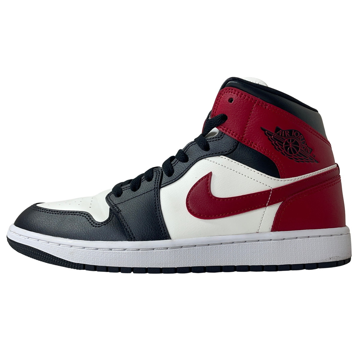 Nike ナイキ Women's Air Jordan 1 Mid セイル オフノワール ホワイト ジムレッド BQ6472-160 28cm 【中古】【A0】