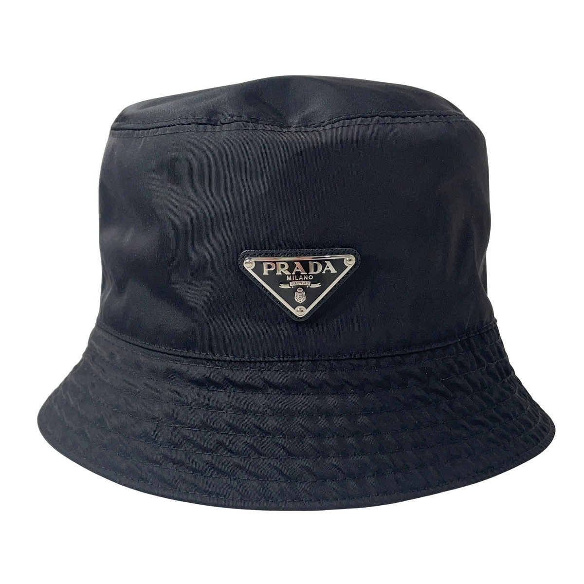 PRADA バケットハット 2HC 137 2B15 NERO 箱・タグつき L 【中古】【A0】|オーバーラップ店