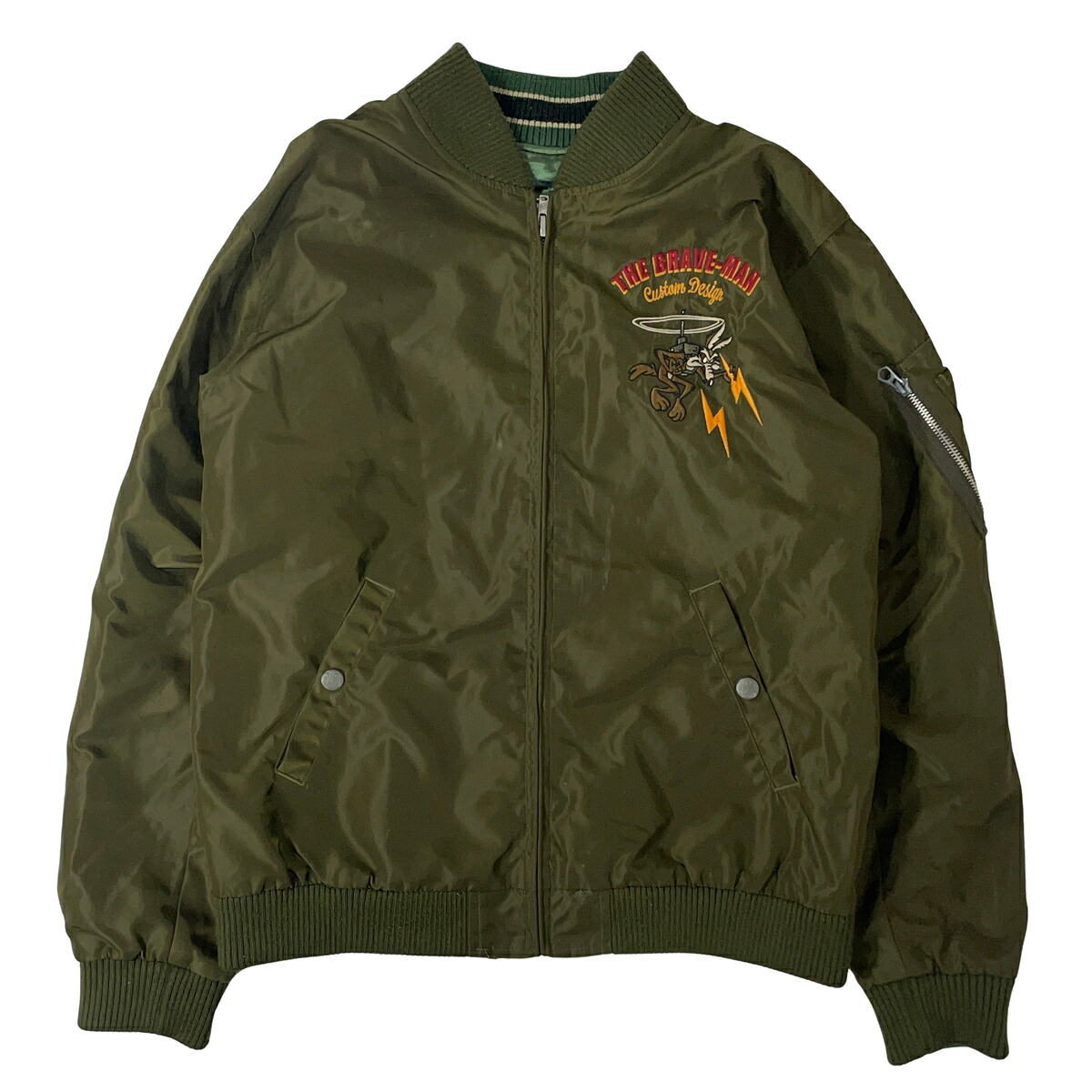 THE BRAVE MAN × LOONEY TUNES ブレーブマン リバーシブルジャケット L 【中古】【A3】