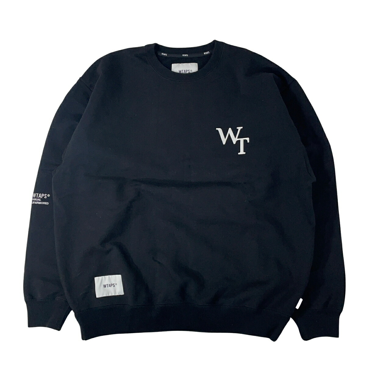 未当て嵌める品 ダブルタップス 26SS Wtaps Academy Sweater Cotton 翰林院 トレーナー 261ATDT-CSM04 黒 03 L 【A1】