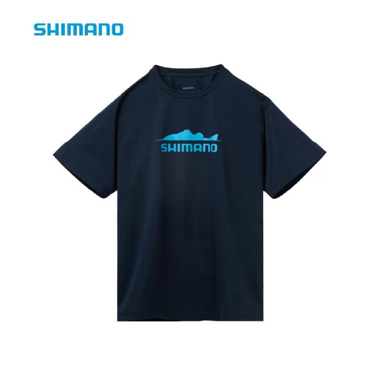 シマノ シャツ SH-023Z ドライグラフィックTシャツ フィッシュライン ネイビー SHIMANO