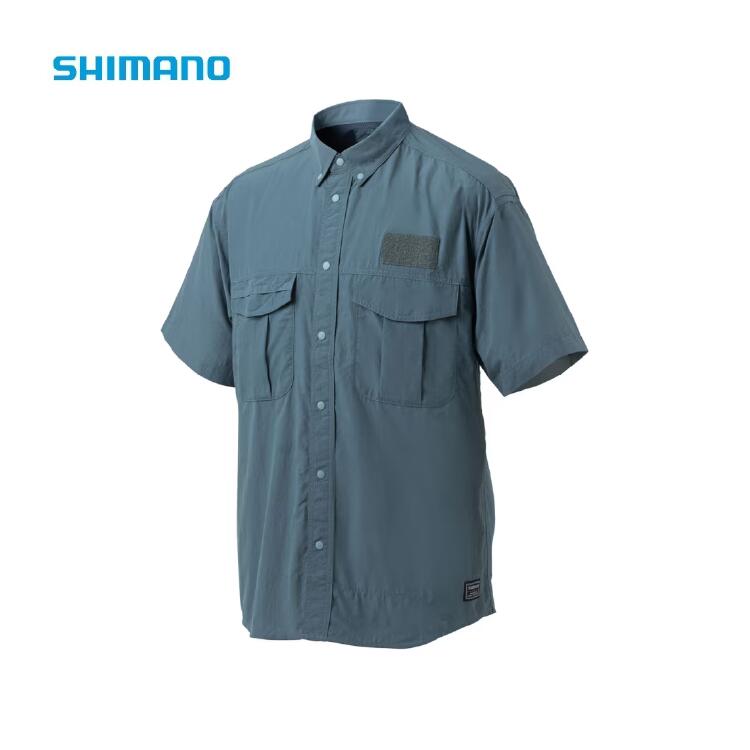 シマノ シャツ SH-001Z フィッシングシャツ ショートスリーブ ブルーグレー SHIMANO