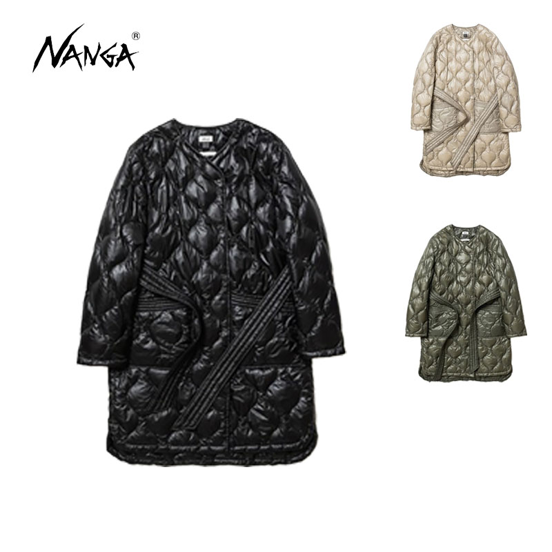 ナンガ NANGA ONION QUILT NO COLLAR DOWN HALF COAT(WOMEN) オニオンキルトノーカラーダウンハーフコート