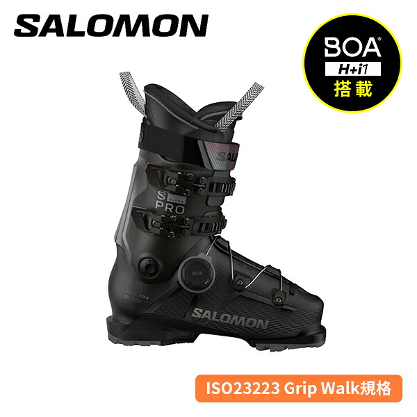 サロモン SALOMON S/PRO SUPRA BOA 100 GW (Black/Dark Gray Met/Burgundy Met) L47927300 [スキーブーツ] [25-26] [2026] [NEWモデル]