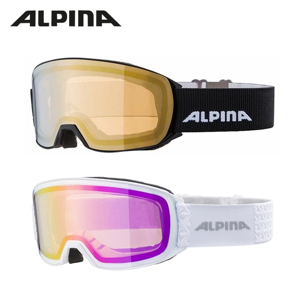アルピナ ALPINA NAKISKA Q-LITE ゴーグル スキーの板 スノーボード 23-24 ナキスカ [旧真似形] A7180811 ブラックマット-ホワイトマット