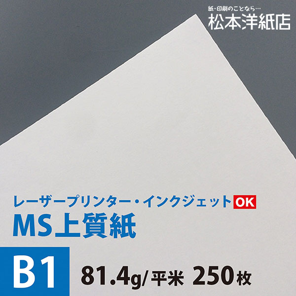 期間限定送料無料 Ms上質紙 81 4g 平米 B1サイズ 250枚 インクジェット プリンター ミシン目加工可能 印刷 請求書 納品書 ポスター印刷 つや消し 大判 印刷用紙 チラシ印刷 コピー用紙 プリンタ用紙 ポスター印刷 松本洋紙店 新着商品 Gonzaga Mg Gov Br