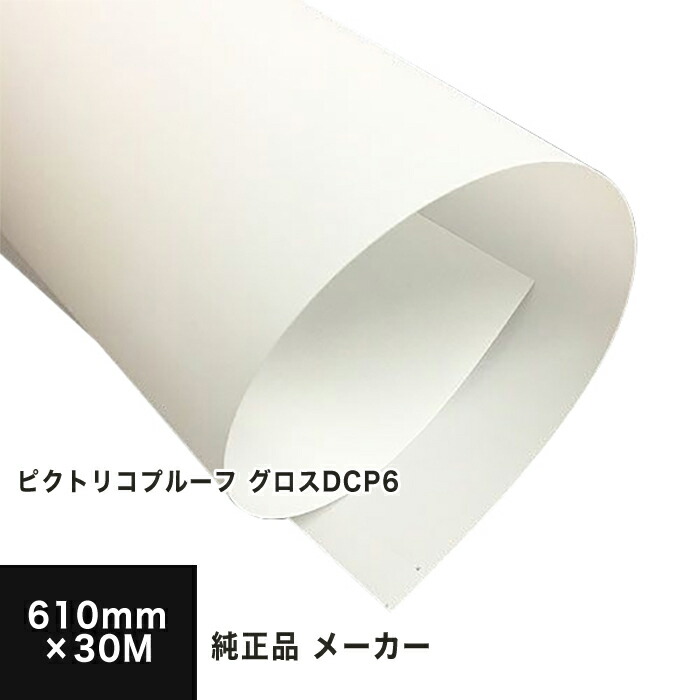 【PICTORICO純正品】ピクトリコプルーフ グロスDCP6 610mm×30M DCP6-24100-2, コート系 グロスプルーフ用紙 ロール紙 パールコート インクジェット用 印刷紙 印刷用紙 染料 顔料兼用