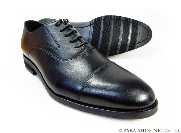 楽天市場】PARASHOE 本革 内羽根ストレートチップ ビジネスシューズ 黒