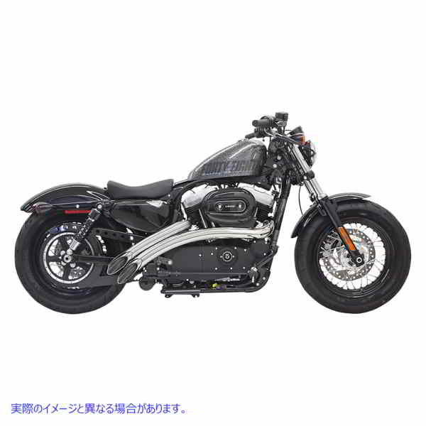 取寄せ ラジアル スイーパー エキゾースト - クローム - クローム - 14-19 XL バッサーニエキゾースト Radial Sweeper Exhaust - Chrome - Chrome - '14-'19 XL 1X2FC DRAG 18001639