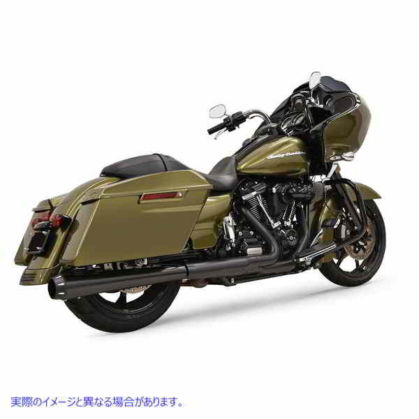 取寄せ 2:1 マフラー - ブラック - メガホン バッサーニエキゾースト 2:1 Muffler - Black - Megaphone 1F17RB DRAG 18011160｜ハーレーパーツデポ