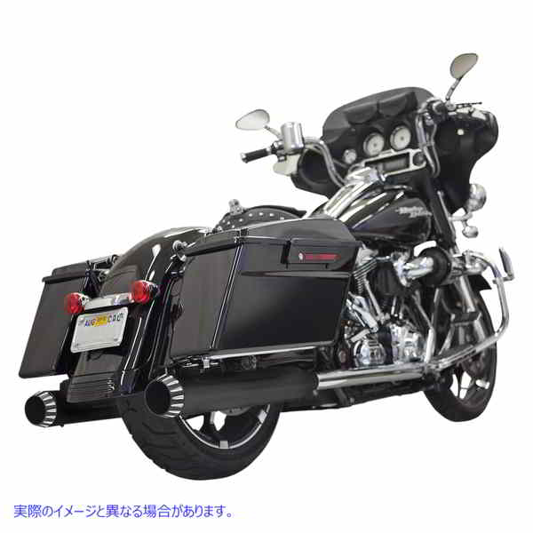 取寄せ 4インチ QNT マフラー - ブラック バッサーニエキゾースト 4 QNT Mufflers - Black 1F7QNT5B DRAG 18011444｜ハーレーパーツデポ