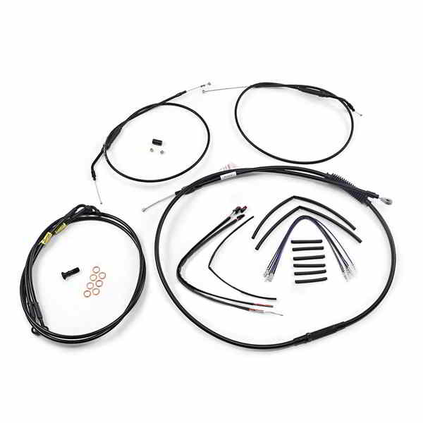 取寄せ ジェイルバーケーブルキット - 12インチハンドルバー - ブラックビニール バーリーブランド Jail Bar Cable Kit - 12 Handlebars - Black Vinyl B30-1200 DRAG 06620600 49,147円