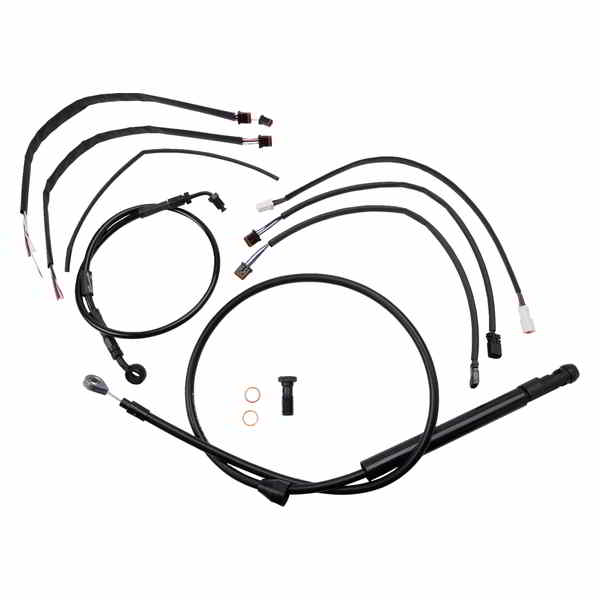 取寄せ ジェイルバーケーブルキット - 12インチハンドルバー - ブラックビニール バーリーブランド Jail Bar Cable Kit - 12 Handlebars - Black Vinyl B30-1262 DRAG 06620732