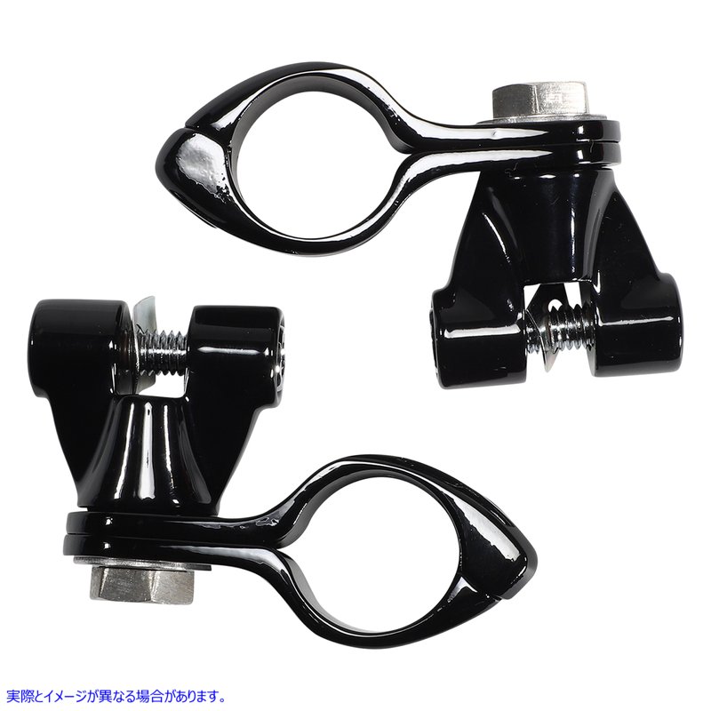 取寄せ ピンレスクレビスクランプ - ブラック シロ Pinless Clevis Clamp - Black 60022 DRAG 16240302｜ハーレーパーツデポ