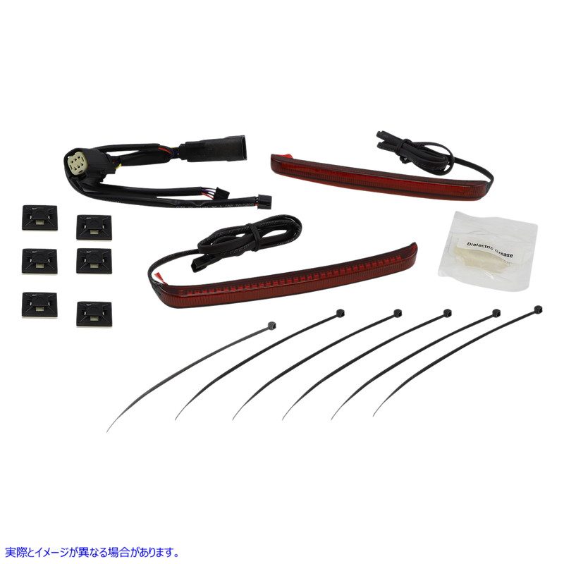 取寄せ バッグライトブレード - 赤色ターンシグナル シロ Bag Light Blades - Red Turn Signals 40062 DRAG 20402683｜ハーレーパーツデポ