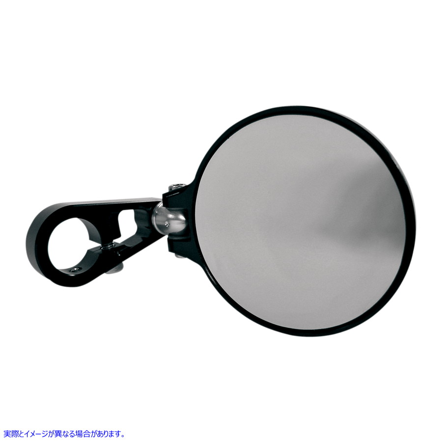 取寄せ ミラー - カフェレーサー - サイドビュー - ラウンド - ブラック - 3-1/4インチ ジョーカーマシーン Mirror - Cafe Racer - Side View - Round - Black - 3-1/4 09-303B DRAG 06400487