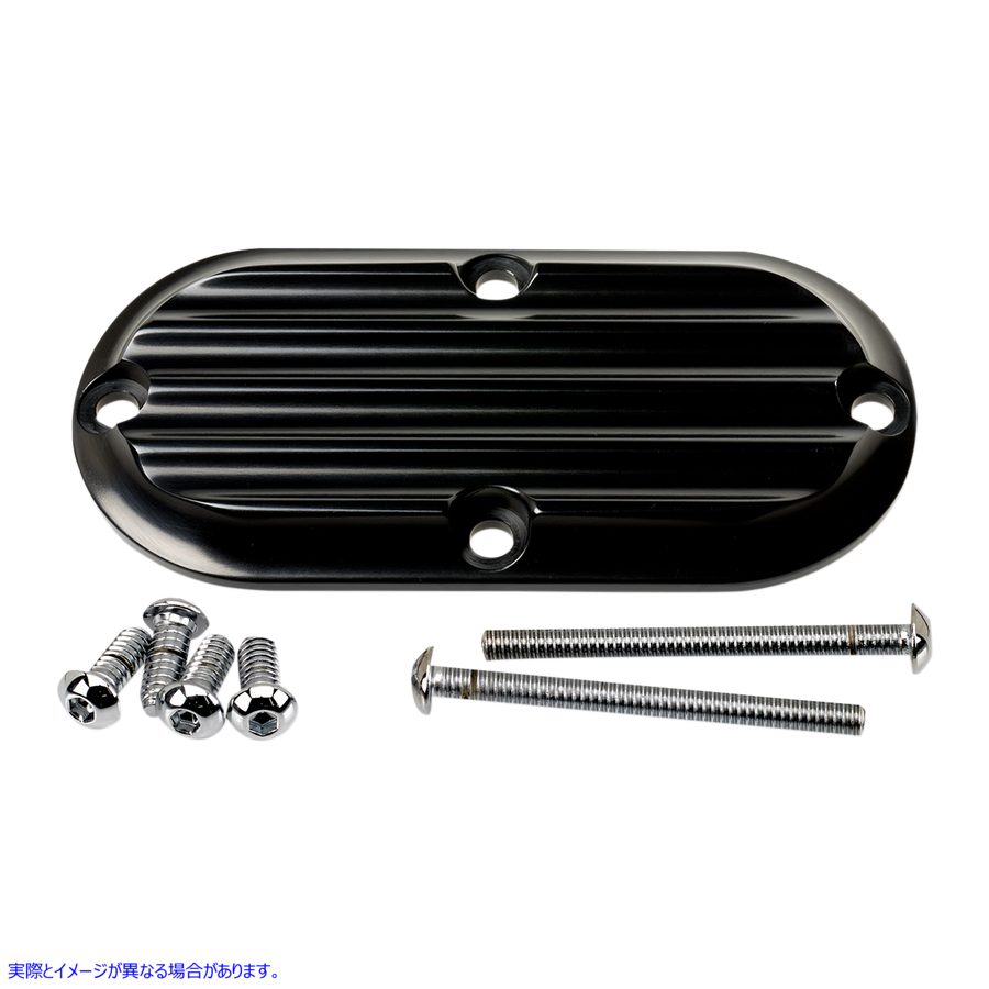 取寄せ 検査カバー - 黒 - フィン付き ジョーカーマシーン Inspection Cover - Black - Finned 06-95-1 DRAG 11070566｜ハーレーパーツデポ
