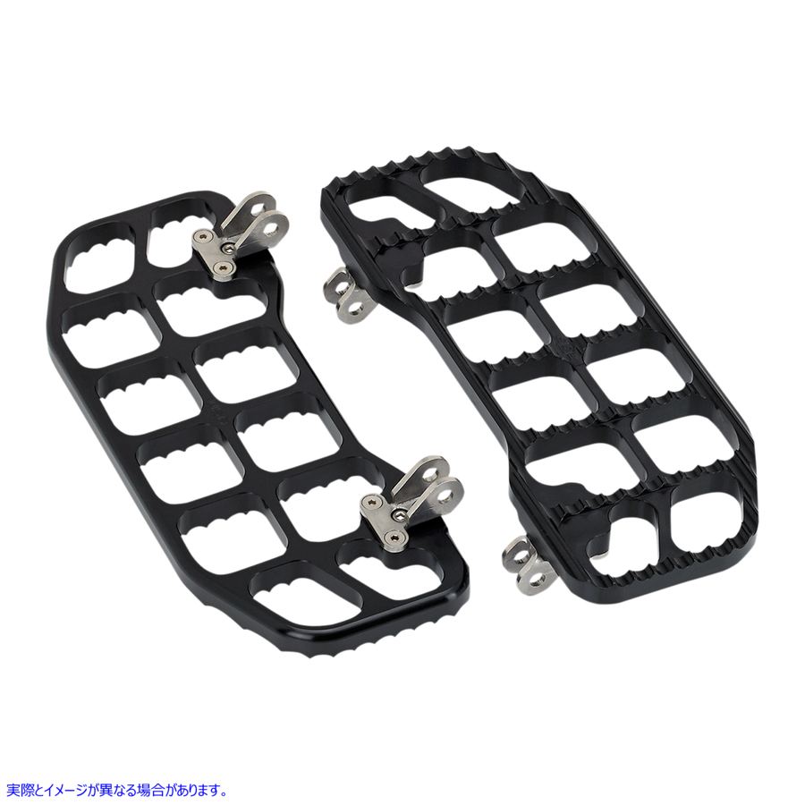 取寄せ 鋸歯状フロアボード - ブラック ジョーカーマシーン Serrated Floorboards - Black 08-640-1B DRAG 16210631|ハーレーパーツデポ