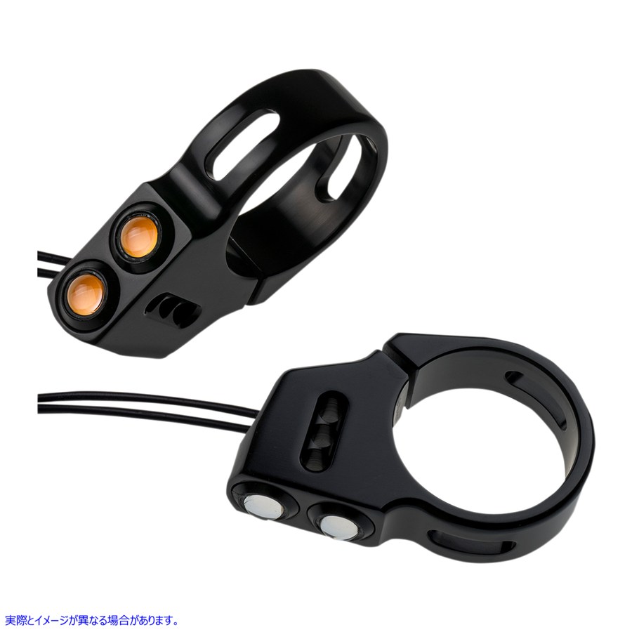取寄せ ラットアイ LED ウィンカー - 49 mm - ブラック ジョーカーマシーン Rat Eye LED Turn Signals - 49 mm - Black 05-200-3B DRAG 20201303｜ハーレーパーツデポ