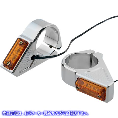 取寄せ LEDターンシグナル - 39 mm - クローム ジョーカーマシーン LED Turn Signals - 39 mm - Chrome 05-300-3 DRAG 20201450