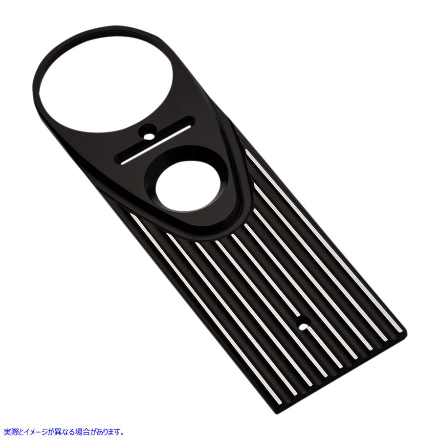取寄せ ロードキング ダッシュパネル - フィン付き - ブラックアルマイト/シルバー ジョーカーマシーン Road King Dash Panel - Finned - Black Anodized/Silver 04-20-2 DRAG 22010198