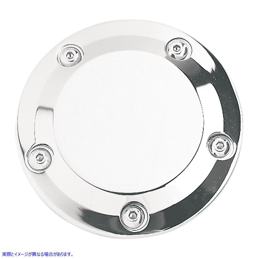 取寄せ ポイントカバー - スムース - 5穴 - クローム ジョーカーマシーン Points Cover - Smooth - 5 Hole - Chrome 02-99S DRAG DS325924｜ハーレーパーツデポ