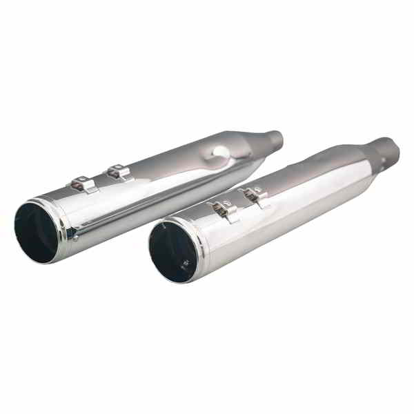 取寄せ 4-1/2インチ HP-PlusR スリップオンマフラー（レースチップ付き） - クローム - M8 クロームワークス 4-1/2 HP-PlusR Slip-On Mufflers with Race Tip - Chrome - M8 202935 DRAG 18011825｜ハーレーパーツデポ