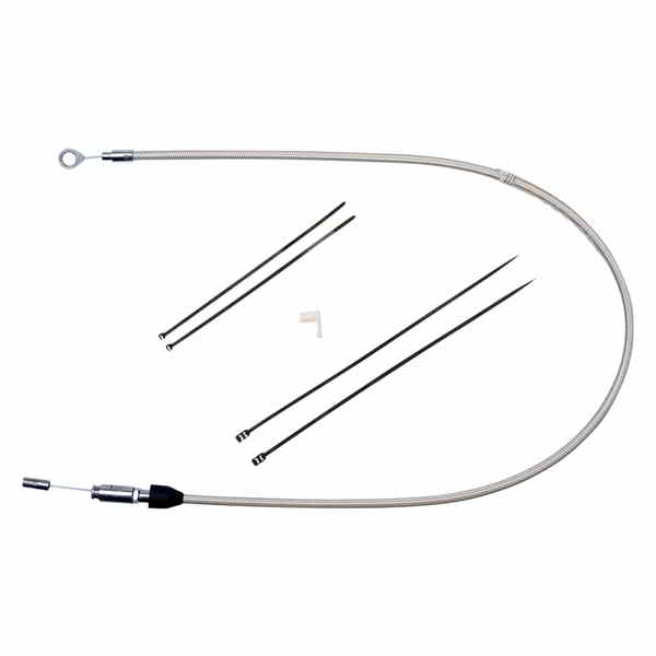 取寄せ ポリッシュステンレスクイックコネクトアッパークラッチケーブル マグナム Cable - Clutch - Quick Connect - Stainless Steel 5234HE DRAG 06522486｜ハーレーパーツデポ