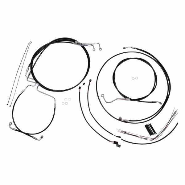 取寄せ コントロールケーブルキット - XR - ブラック マグナム Control Cable Kit - XR - Black 489841 DRAG 06620324|ハーレーパーツデポ