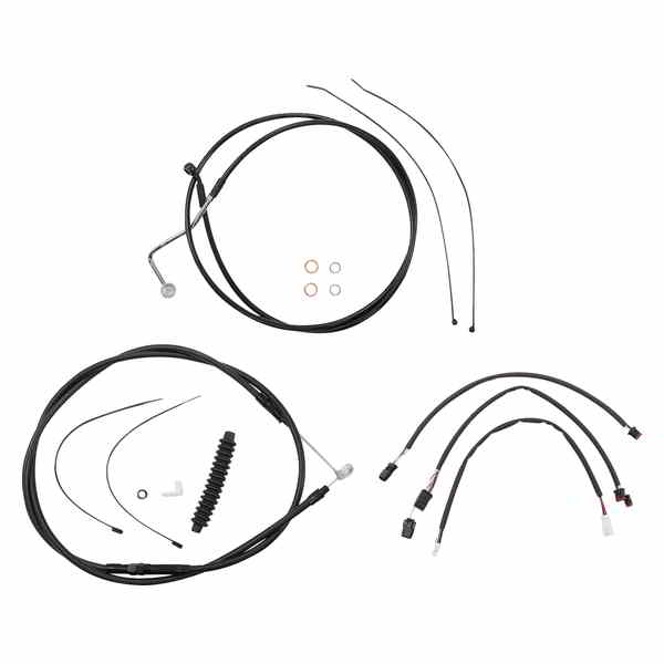 取寄せ コントロールケーブルキット - XR - ブラック マグナム Control Cable Kit - XR - Black 486981 DRAG 06620988｜ハーレーパーツデポ 37,192円