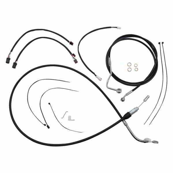 取寄せ コントロールケーブルキット - XR - ブラック/クローム マグナム Control Cable Kit - XR - Black/Chrome 4891171 DRAG 06621062｜ハーレーパーツデポ