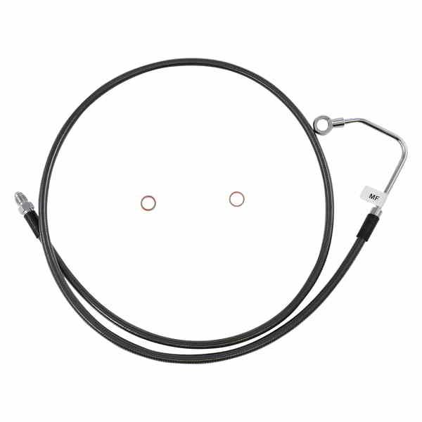 取寄せ ミッドブレーキライン - ABS - ブラックパール マグナム Mid Brake Line - ABS - Black Pearl 47011 DRAG 17411862|ハーレーパーツデポ