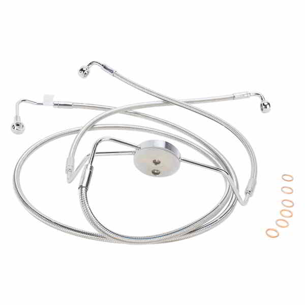 取寄せ ブレーキライン - ポリッシュステンレス マグナム Brake Line - Polished Stainless 57010 DRAG 17413243｜ハーレーパーツデポ