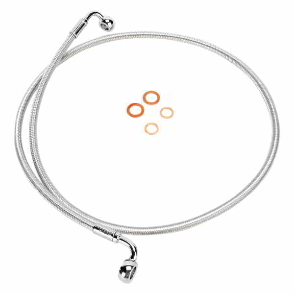 取寄せ ブレーキライン - 90/90° - 42インチ - スターリングクロマイトII マグナム Brake Line - 90/90° - 42 - Sterling Chromite II 36242SW DRAG 17413299|ハーレーパーツデポ